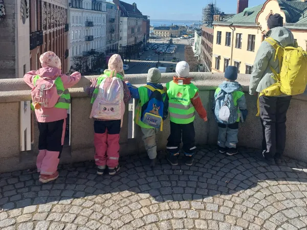 Barn på utflykt i Helsingborg